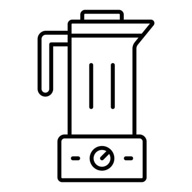 kitchen utensils icon. outline vector illustration. thin line pictogram. isolated on white background.