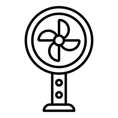 fan icon. outline illustration of ventilator vector icons for web