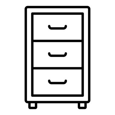 Kabine ikonu vektör illüstrasyonu