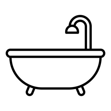 Küvet ikonu vektör illüstrasyonu