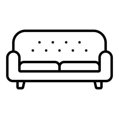 kanepe ikonu vektör illüstrasyonu
