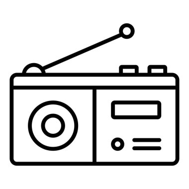 radyo simgesi vektör illüstrasyonu