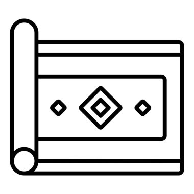 Bir yatak simgesinin vektör illüstrasyonu