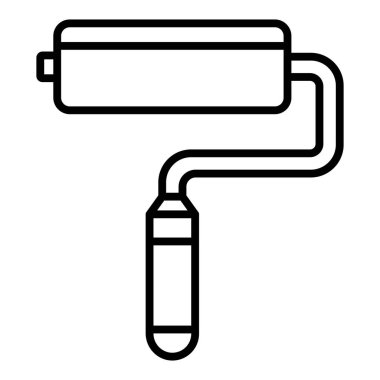 paint roller icon. outline illustration of paintbrush vector icons for web