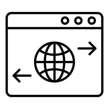 tarayıcı simgesi vektör illüstrasyonu