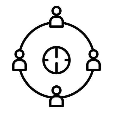 target icon vector isolated on white background, logo concept of call sign on transparent, outline design elements for