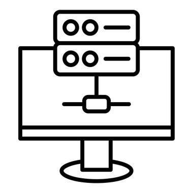 Veritabanı Sunucusu. Basit illüstrasyon