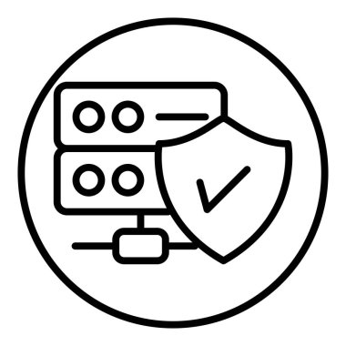 Güvenlik sistemi simgesi vektör illüstrasyonu