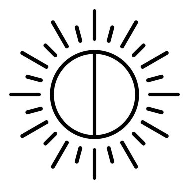 Güneş Simgesi Vektör illüstrasyonu