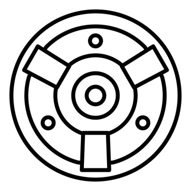 Direksiyon ikonu. Web için kask vektör simgelerinin özet çizimi