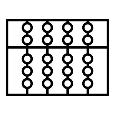 abacus ikon vektör illüstrasyonu
