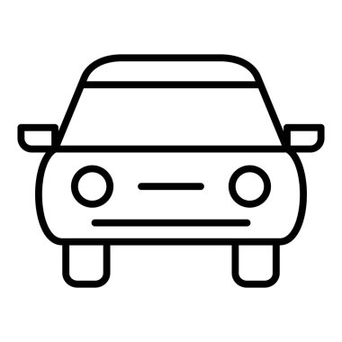 Araba ikonu. Web için basit taksi aracı vektör simgeleri çizimi