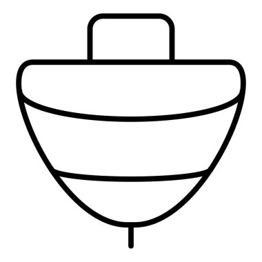 vector illustration of a single white bucket icon