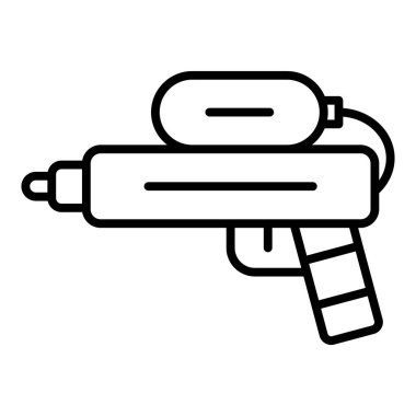 Silah ikonu vektörü. İnce çizgi işareti. İzole edilmiş kontür sembolü gösterimi