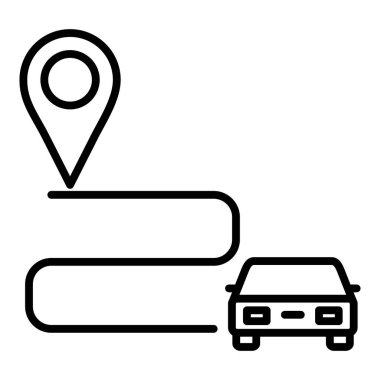 araba simgesi vektör illüstrasyonu