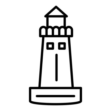 deniz feneri ikonu vektör illüstrasyonu