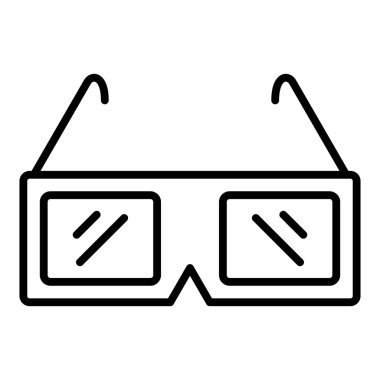 gözlük simgesinin vektör illüstrasyonu