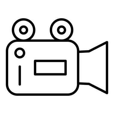 Video kamera simgesi. Web için film vektör simgelerinin özet çizimi