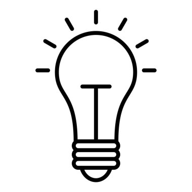 Ampul simgesi. vektör illüstrasyonu