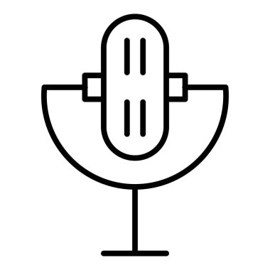 microphone icon vector isolated on white background, mic transparent sign