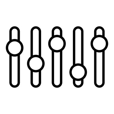 ses eşitleyici simgesi, vektör illüstrasyonu