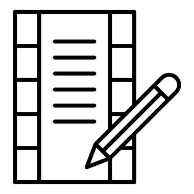 Kalem. Web simgesi basit illüstrasyon