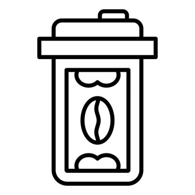 coffee cup icon. outline vector illustration.
