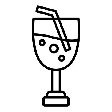Bardak şarap vektör satırı simgesi