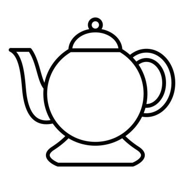 teapot icon. outline cup of tea vector illustration for web design isolated on white background