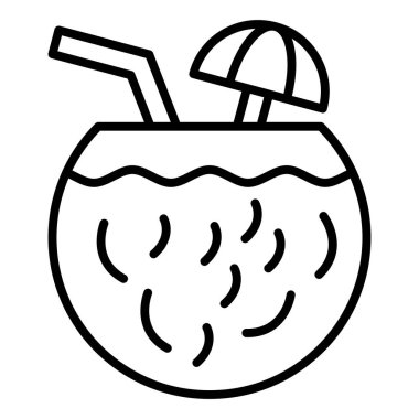 Bir bardak su simgesinin vektör çizimi