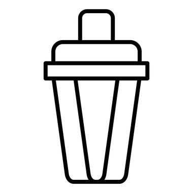trash can icon. outline coffee pot vector illustration symbol on white background