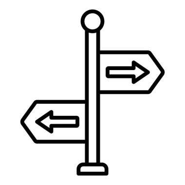 İşaret levhası Web simgesi basit illüstrasyon