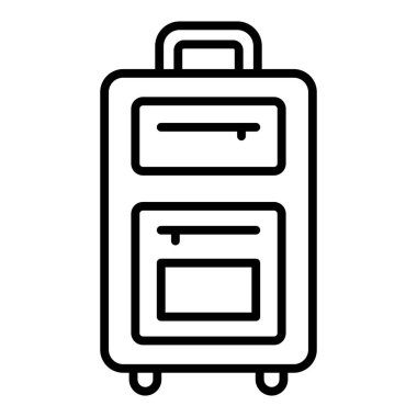 bavul ikonu vektör illüstrasyonu