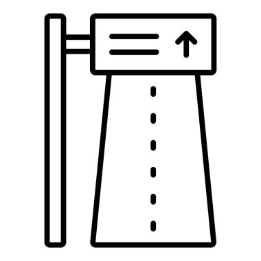 Tek bir çizgi simgesinin vektör illüstrasyonu