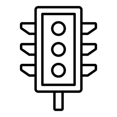 Trafik ışığı simgesi vektör illüstrasyonu