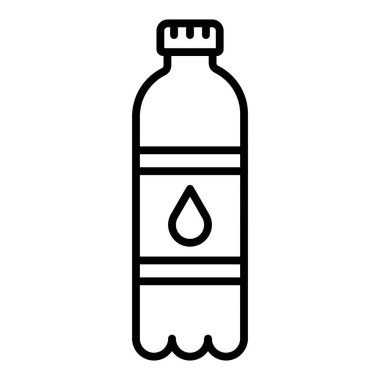 Su şişesi ikonu. Web için bira kavanozu vektör simgelerinin özet çizimi