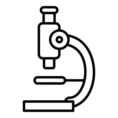 microscope icon vector. outline science research symbol. isolated contour illustration.