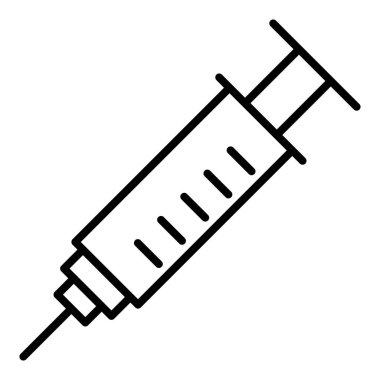 Şırınga. Web simgesi basit illüstrasyon
