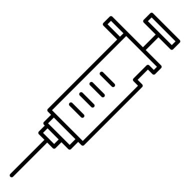 Şırınga. Web simgesi basit illüstrasyon