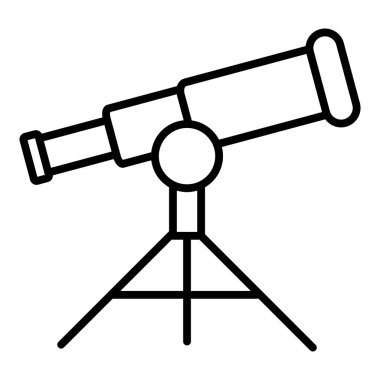 Teleskop. Web simgesi basit illüstrasyon