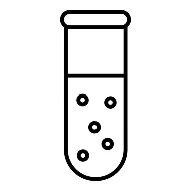test tube icon. outline medical flask vector illustration symbol.