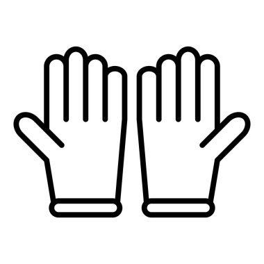 Eldiven simgesi vektör illüstrasyonu