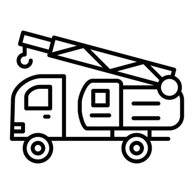 car accident icon vector. outline ambulance truck sign. isolated contour symbol illustration