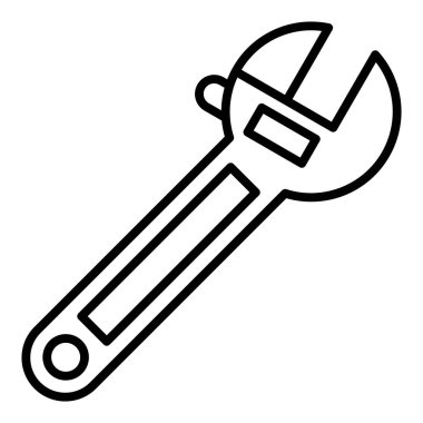 İngiliz anahtarı. Web simgesi basit illüstrasyon