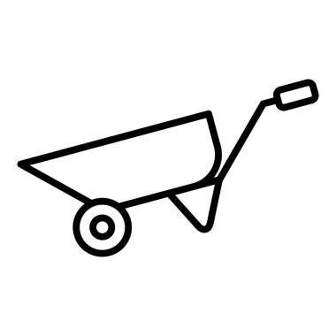 el arabası simgesi vektör illüstrasyonu