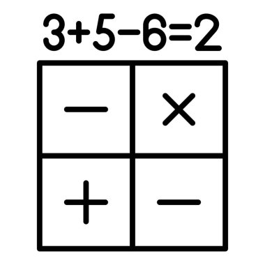Abaküs. Web simgesi basit illüstrasyon