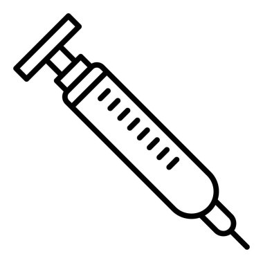 Şırınga. Web simgesi basit illüstrasyon