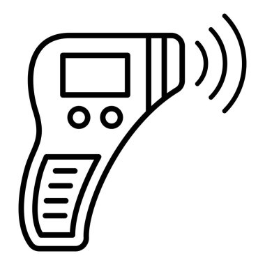 electric plug icon. outline vector illustration