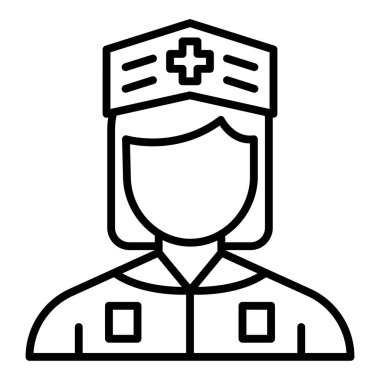 Doktor. Web simgesi basit illüstrasyon