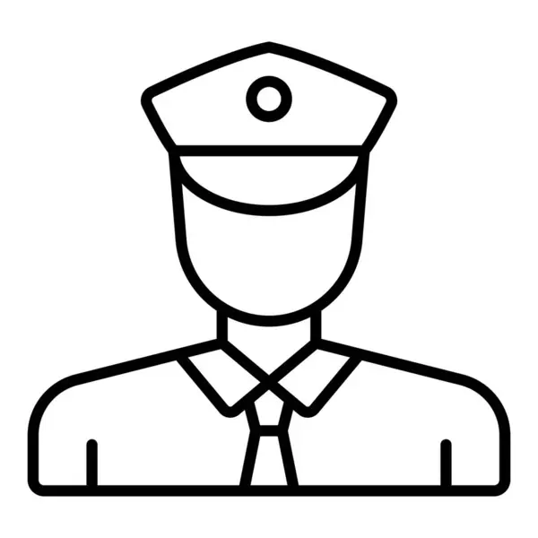 Polis memuru ikon vektör illüstrasyonu